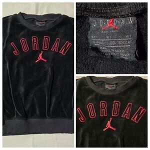 Jordan Crewneck Sweater Youth 4T Embroidered Polyester Red Black Soft Pullover